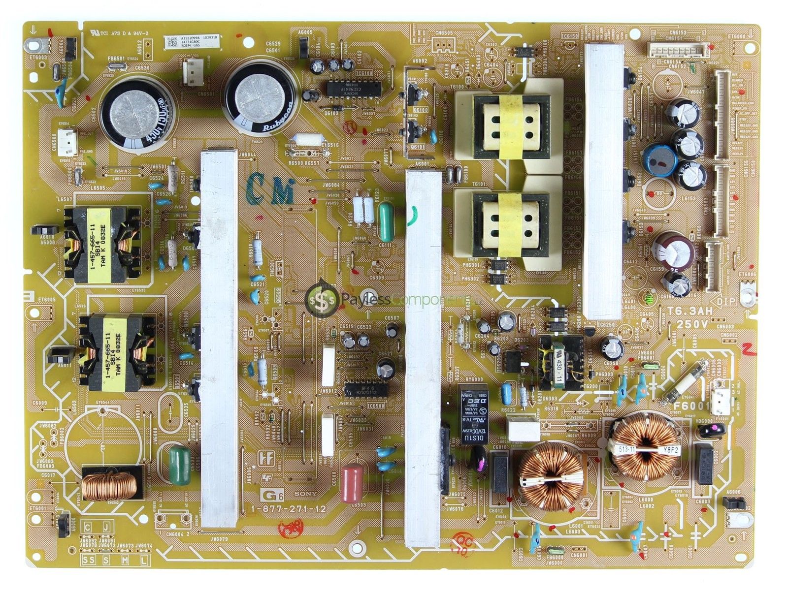 Sony A-1552-100-A Power Supply Board 1-877-271-12 KDL-46XBR6